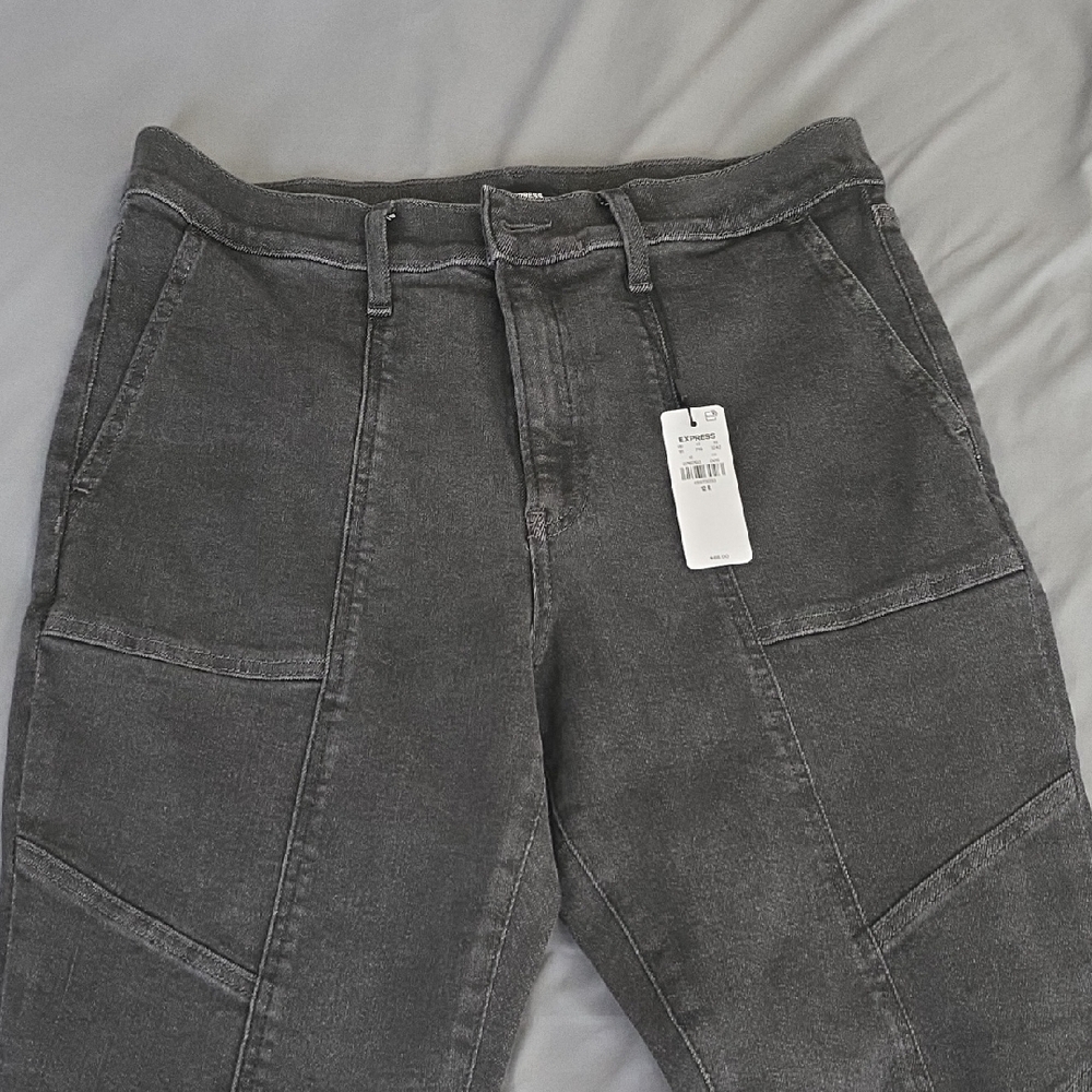 Express High Rise Gray Jeans for Women